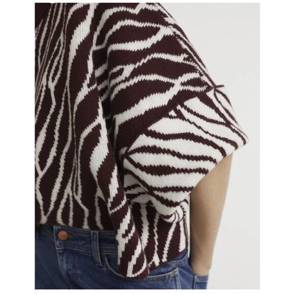 RODEBJER NEW NOUHAILA SWEATER cropped WIDE SLEEVE merino wool Wild Saffron - Picture 3 of 5